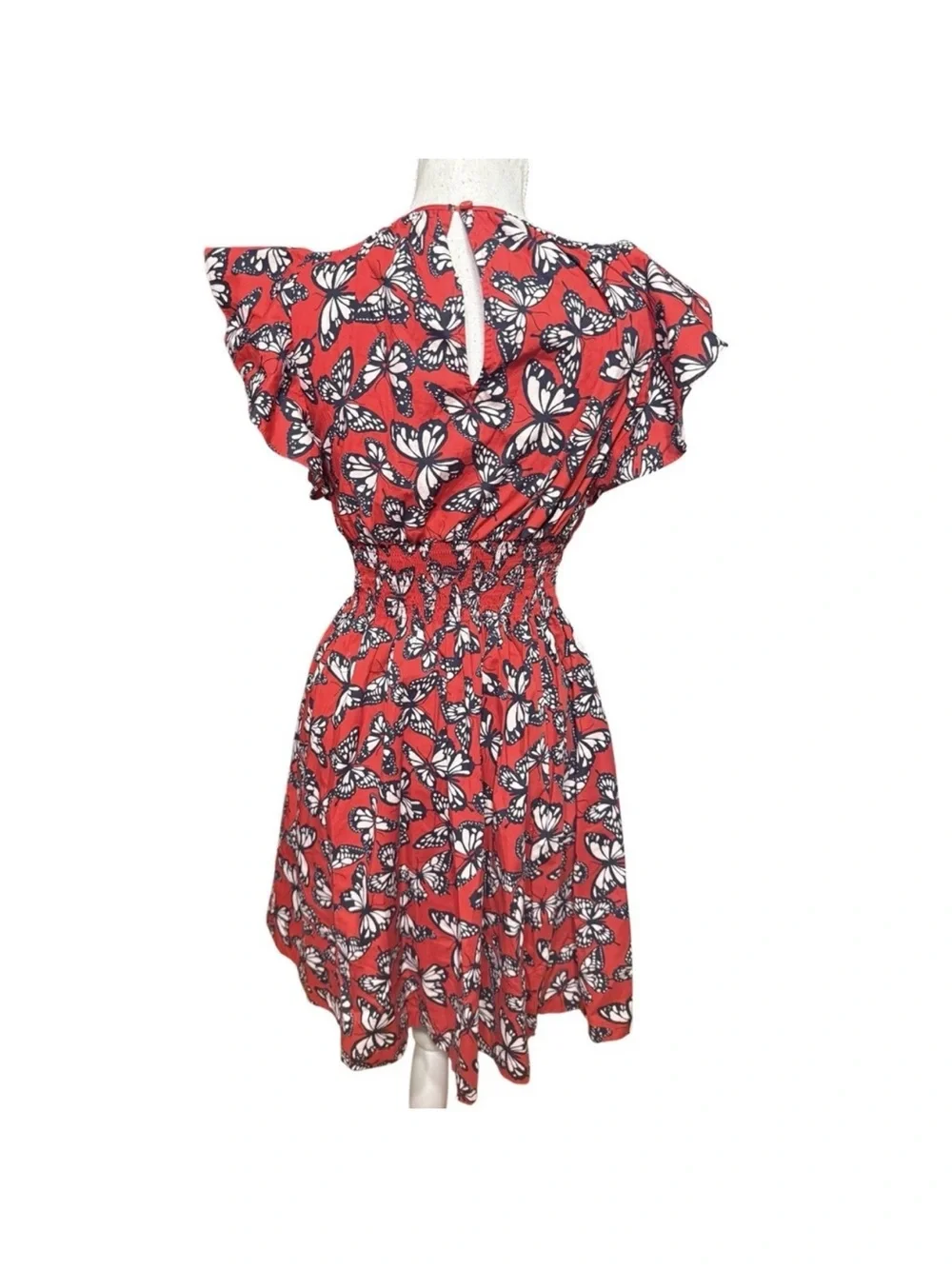 kate spade Red Butterfly Print Mini Dress